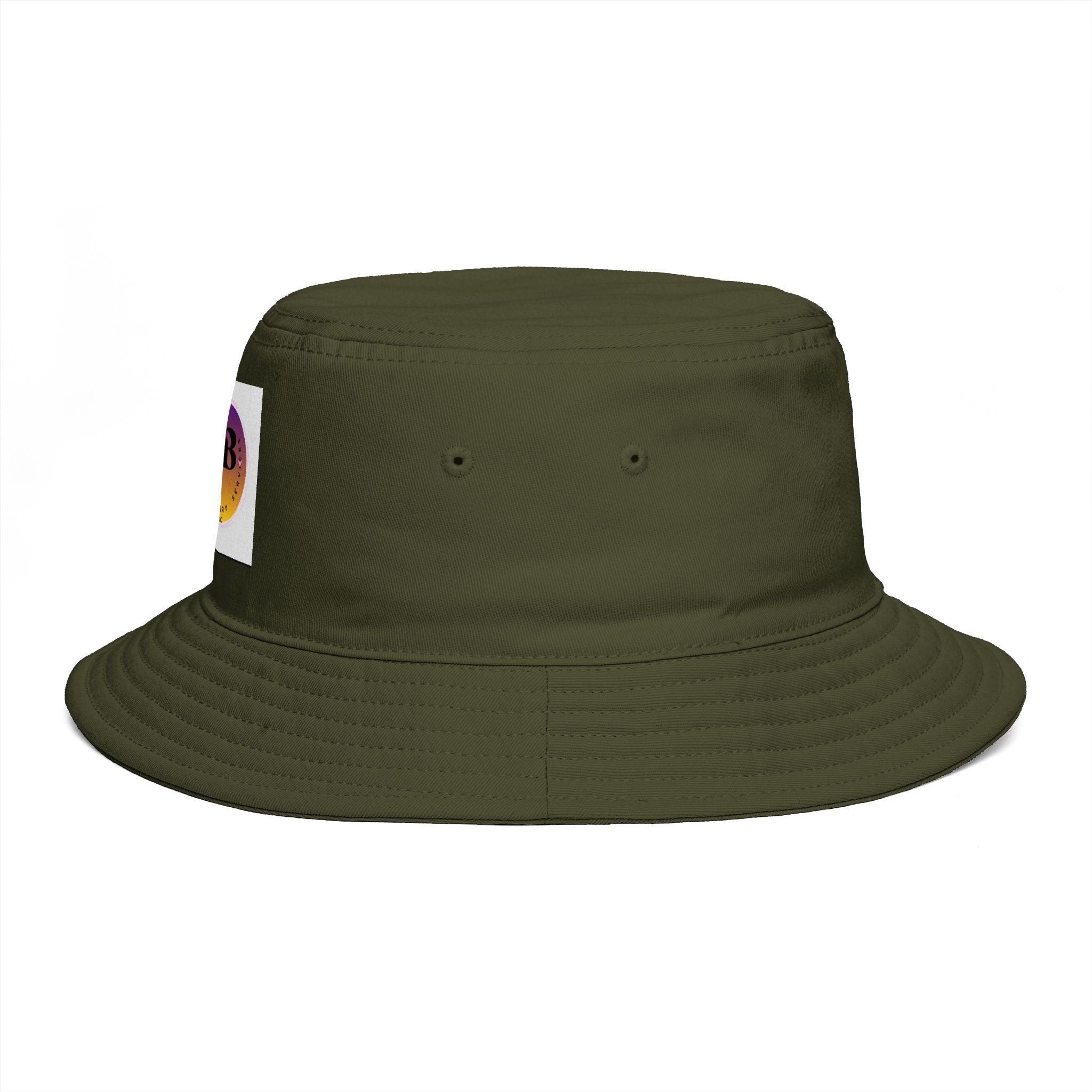 Bucket Hat — Retro Sunset Logo Bucket Hat