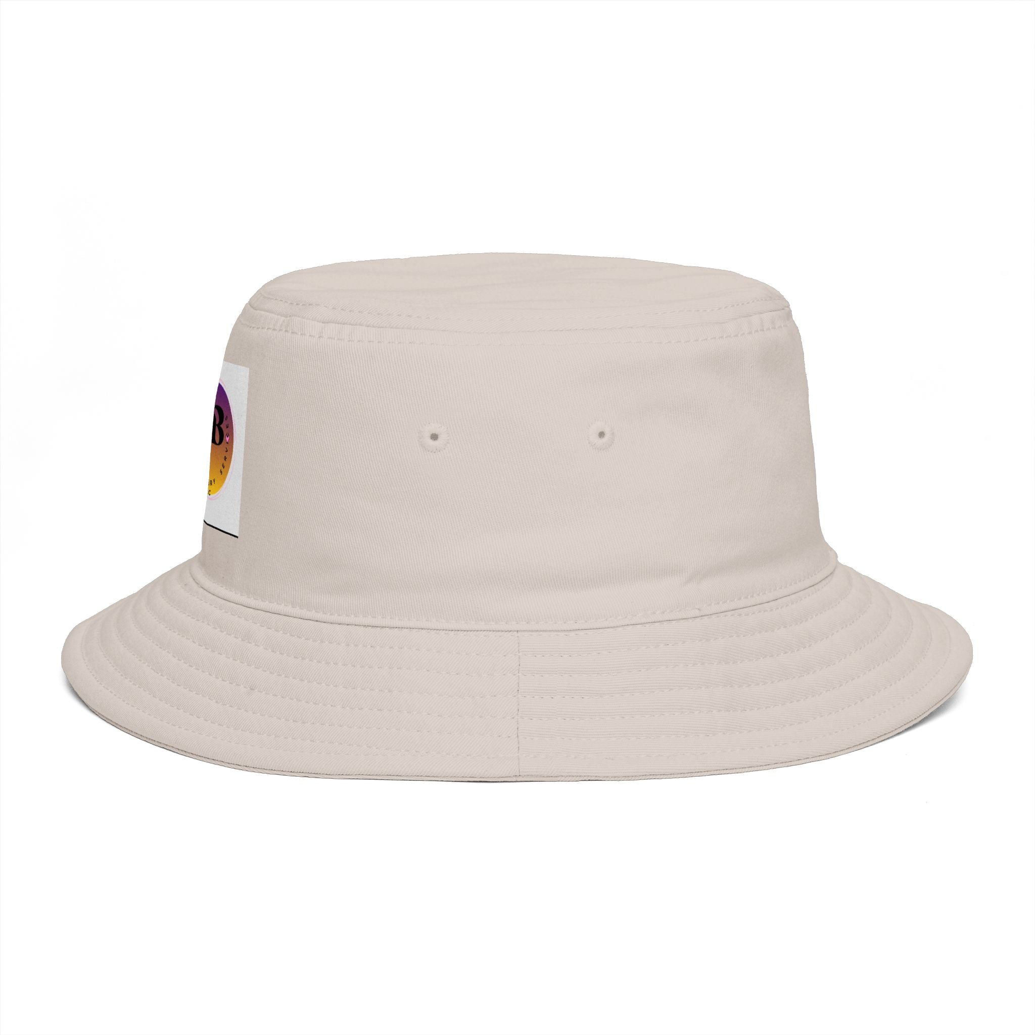 Bucket Hat — Retro Sunset Logo Bucket Hat