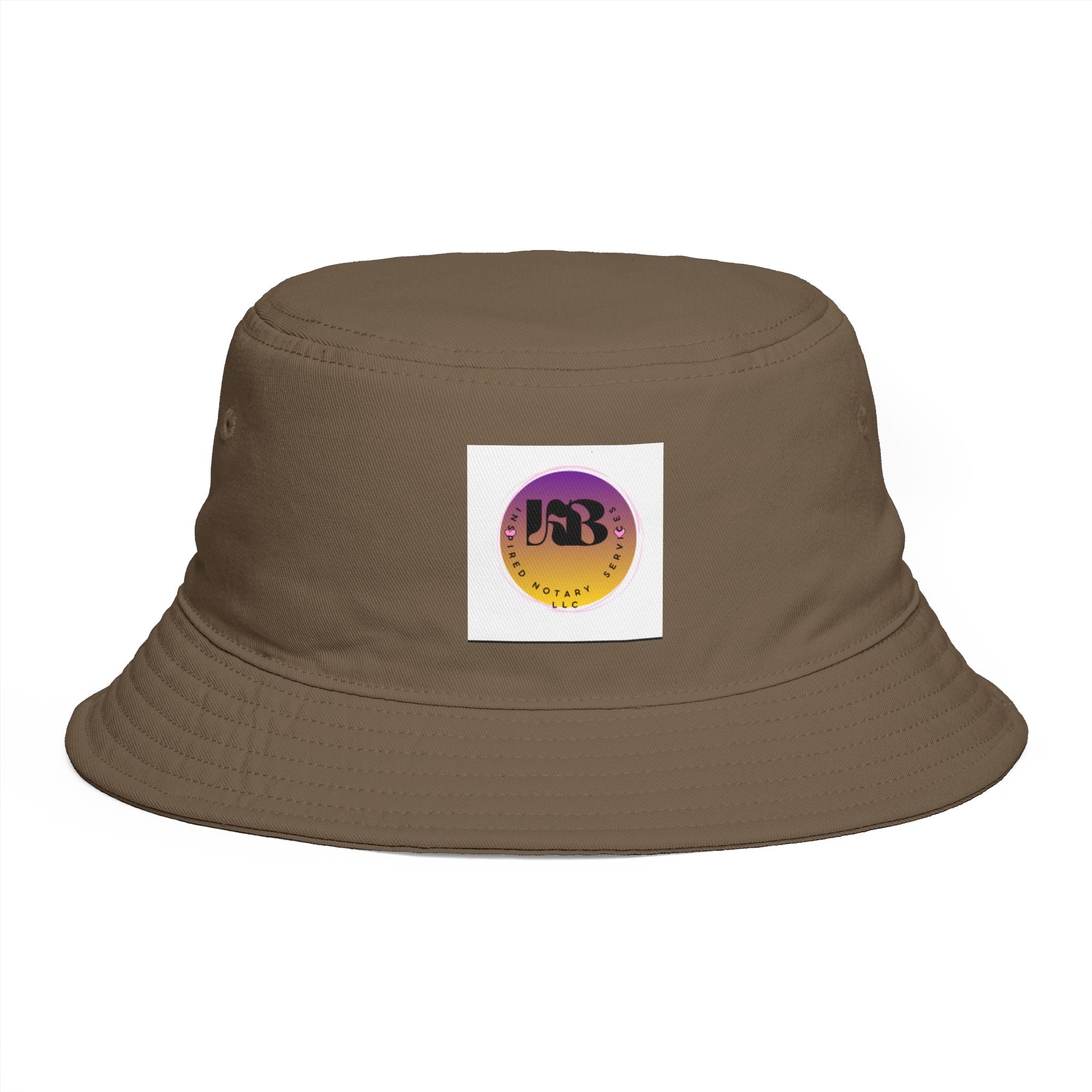 Bucket Hat — Retro Sunset Logo Bucket Hat