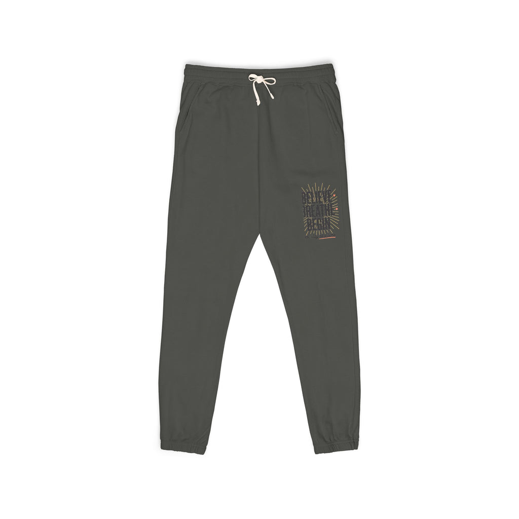 Cozy Vintage Graphic Sweatpants — 'Good Vibes Only' Pocket Print