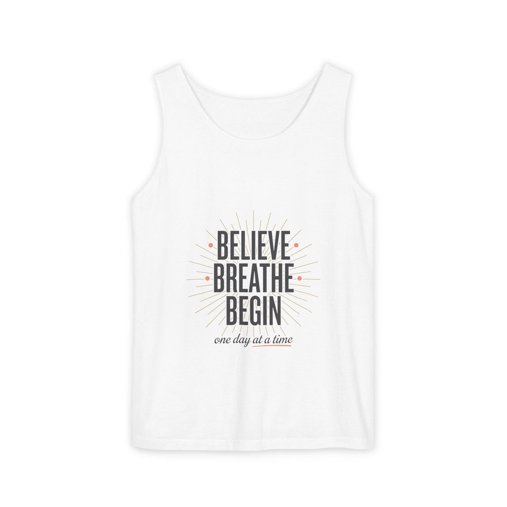 Believe Breathe Begin Tank Top — Inspirational Motivational Tank