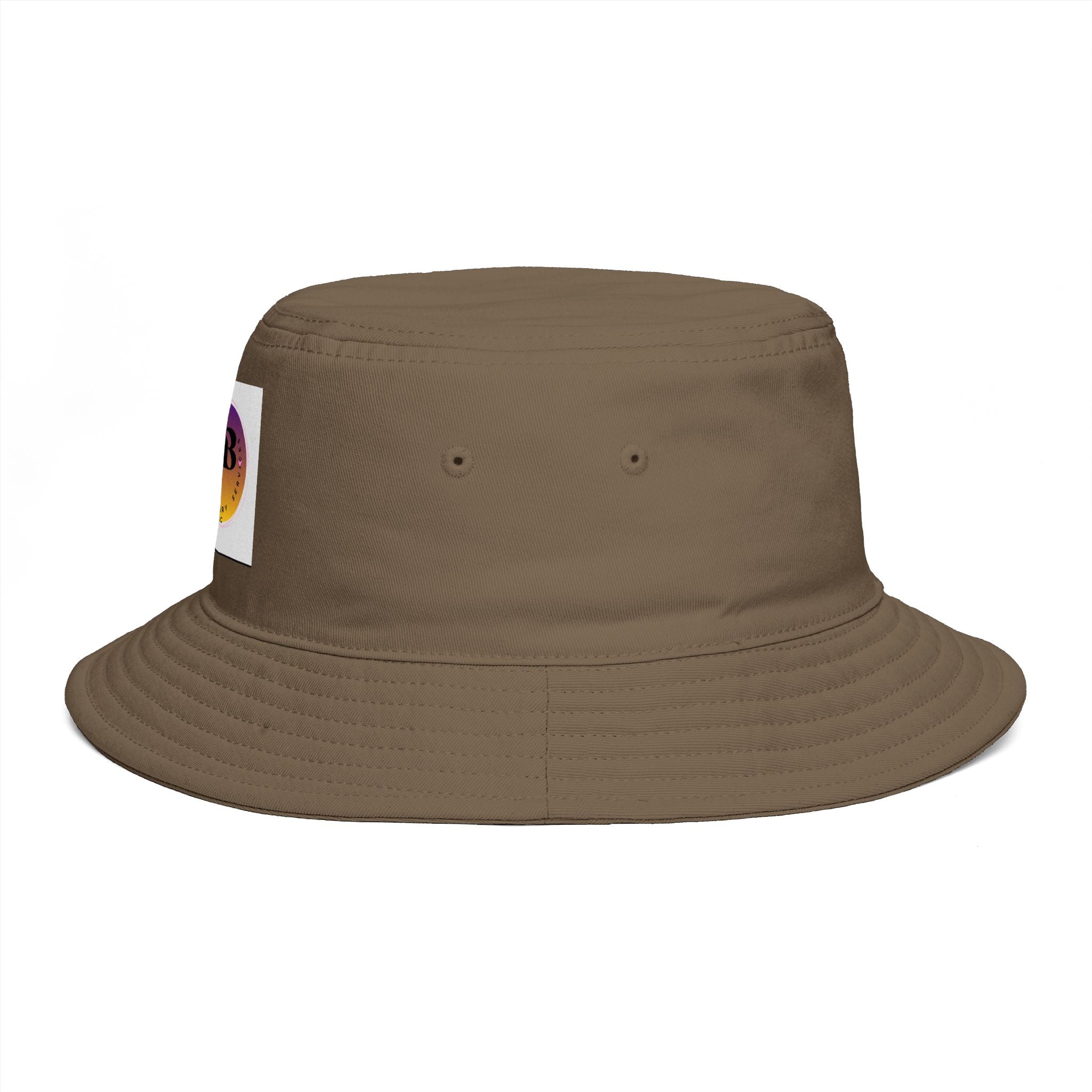 Bucket Hat — Retro Sunset Logo Bucket Hat