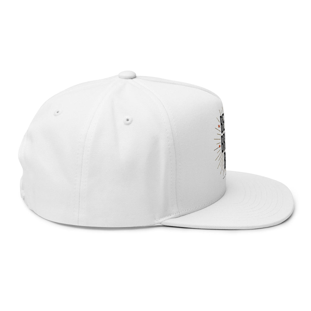 Believe Breathe Begin Flat Bill Cap — Embroidered Motivational Snapback