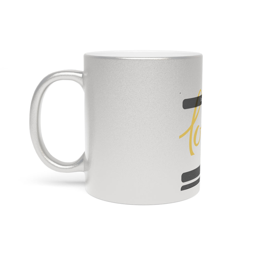 Metallic Love Mug — "Love Is Gold" Silver or Gold Coffee Cup