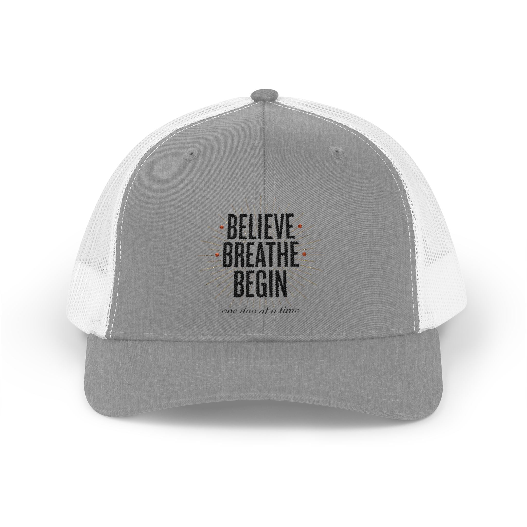 Believe Breathe Begin Snapback Trucker Cap