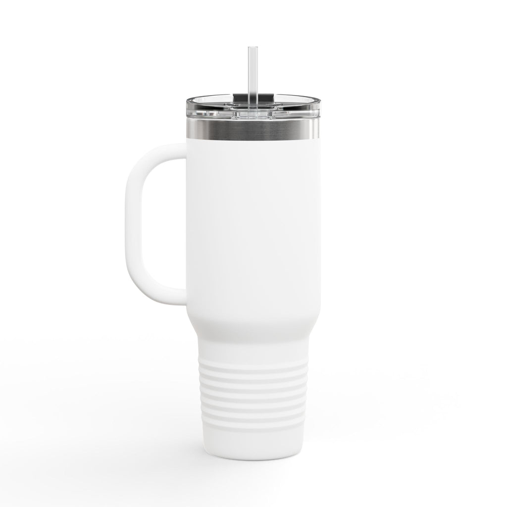 40oz Insulated Travel Mug — "Believe Breathe Begin" Motivational Tumbler with Straw