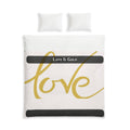 Love Is Gold Cotton Bed Set — Gold Script Bedding
