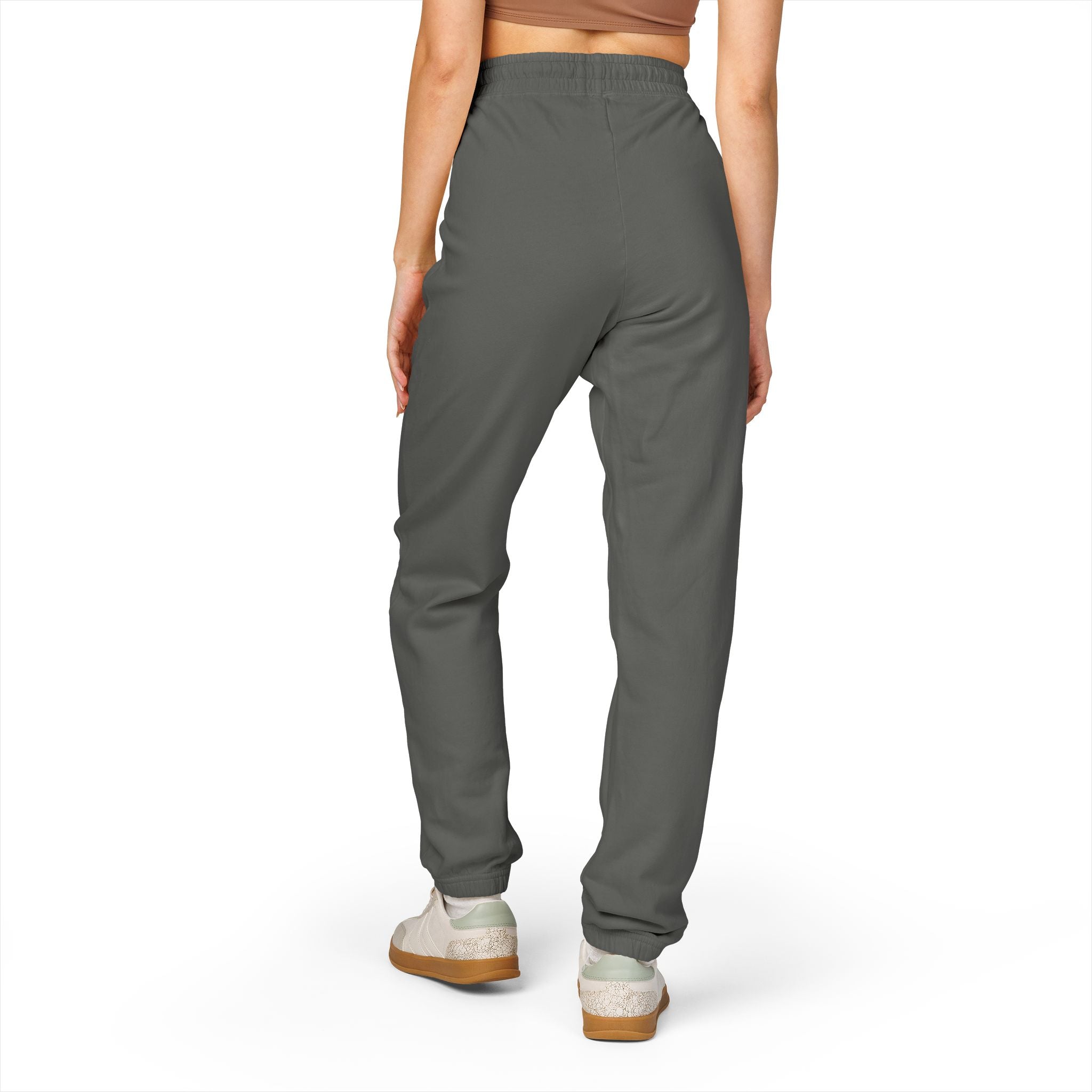 Cozy Vintage Graphic Sweatpants — 'Good Vibes Only' Pocket Print