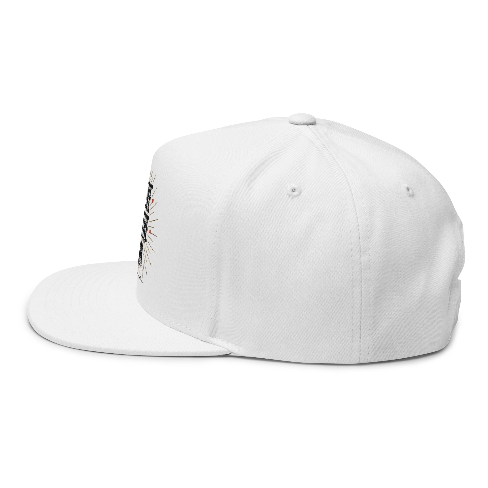 Believe Breathe Begin Flat Bill Cap — Embroidered Motivational Snapback