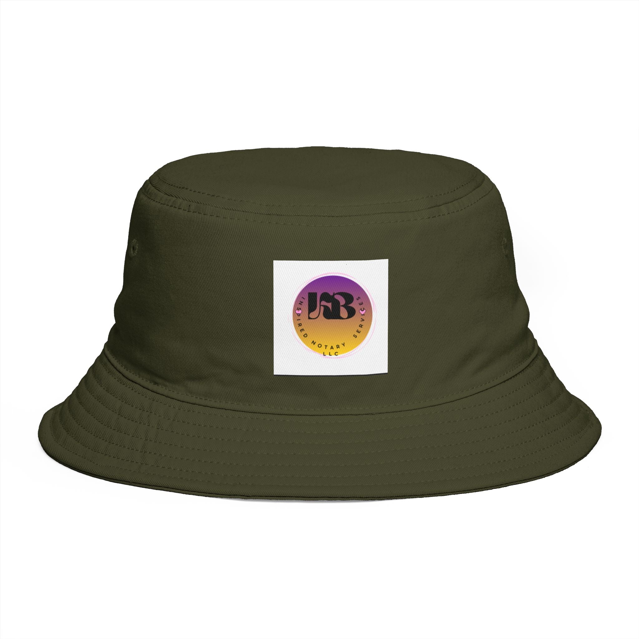 Bucket Hat — Retro Sunset Logo Bucket Hat