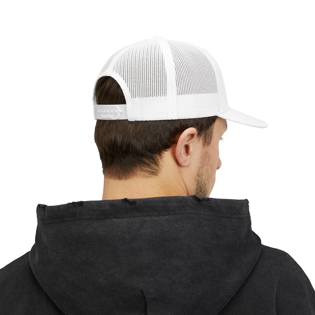 JFB Sunset Logo Snapback Cap | Gradient Circle Trucker Hat